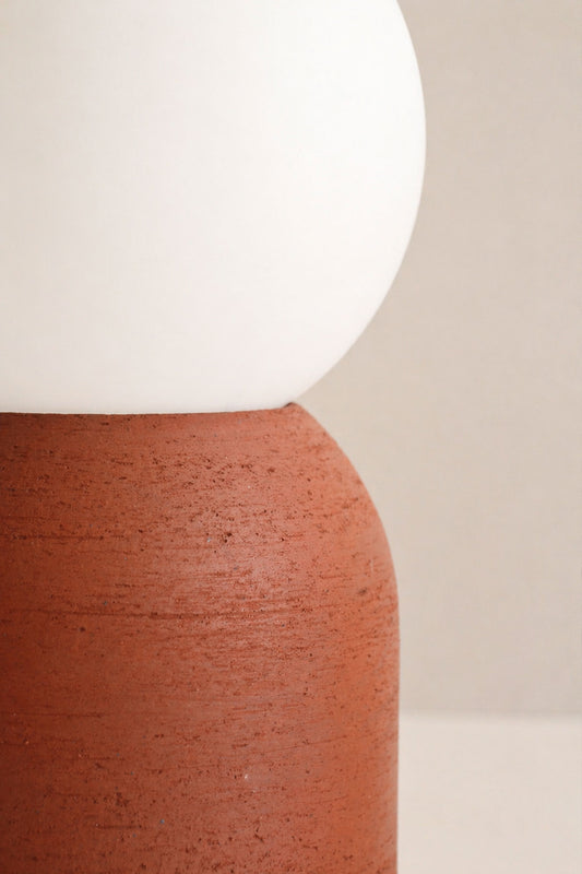 Lampada Moon in Gres graffiato