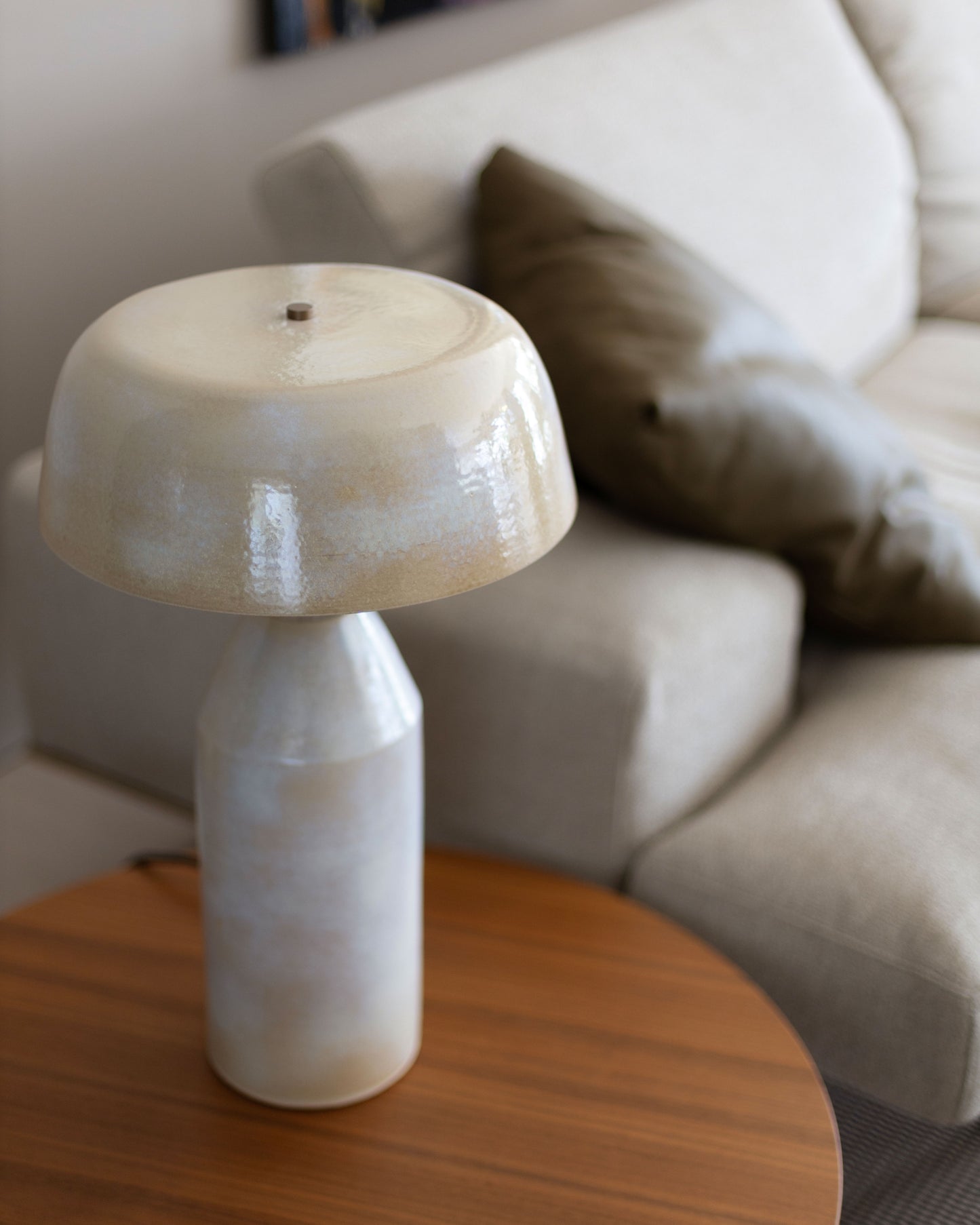 Lampade da tavolo in gres smalto ad effetto avorio