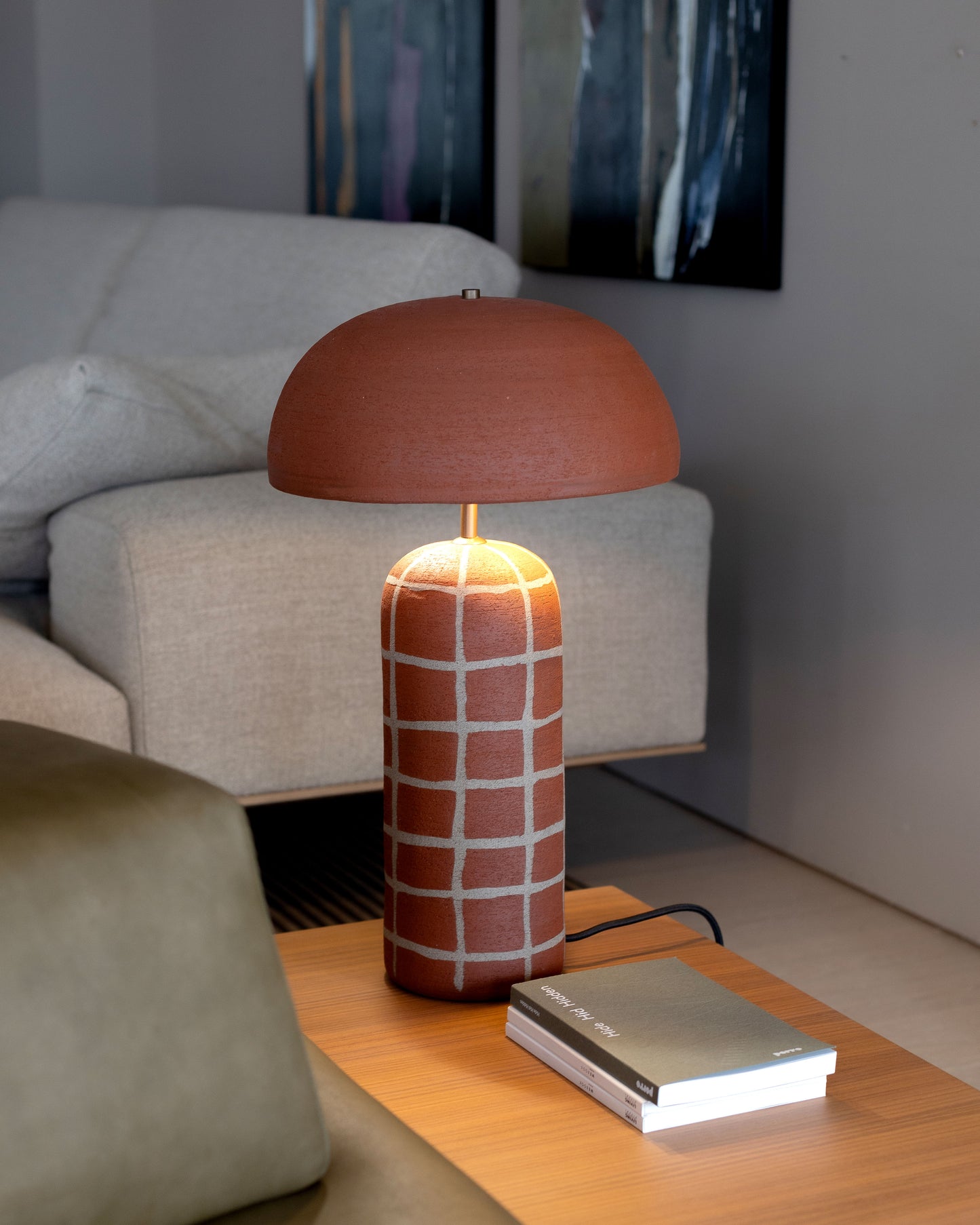 Lampade da tavolo in gres quadri
