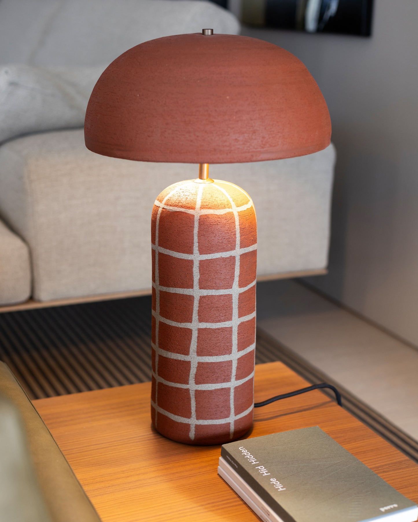 Lampade da tavolo in gres quadri